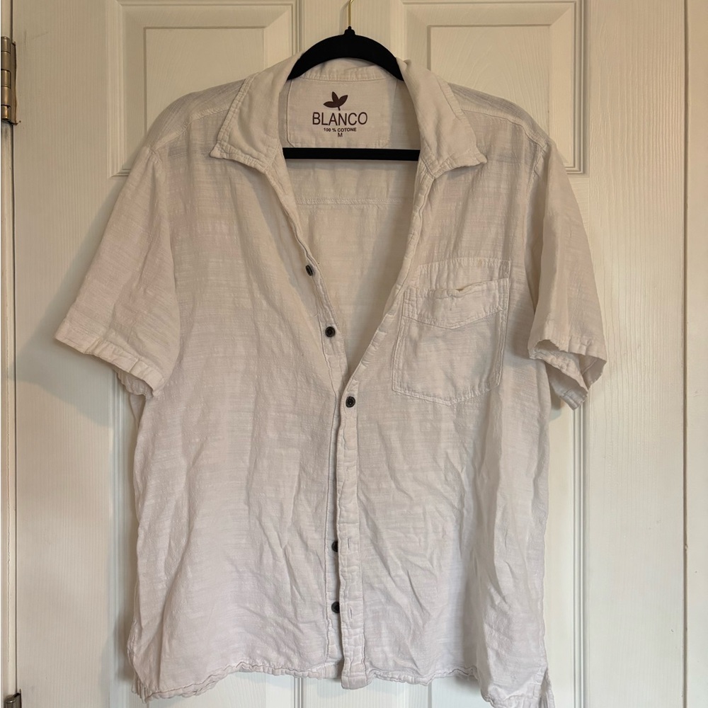 Men's White Short Sleeve Shirt